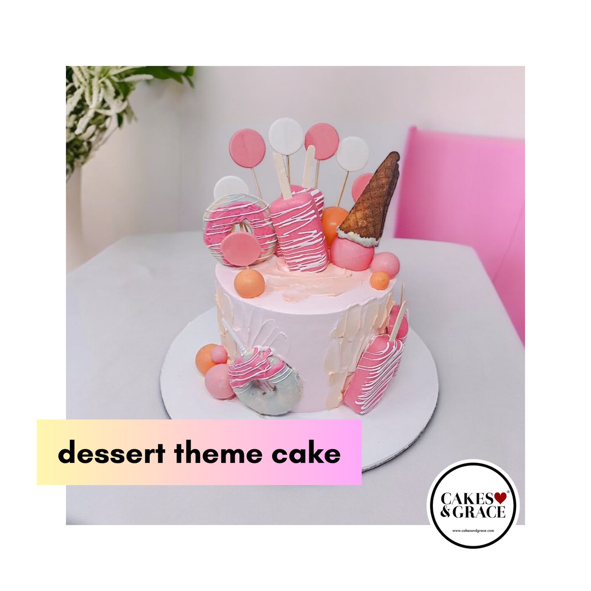 🧁🍩🍧
Ready for a dessert adventure? This cake’s packed with all your faves! Let’s dig in! 🍰😋
—
Get your imagination designed only at @cakesandgracein 
—
☎️: +91 9040 506 506
🛍: cakesandgrace.com
—
#spreadlove #cakesandgrace
#dessertcake #cakedesign #cakeoftheday