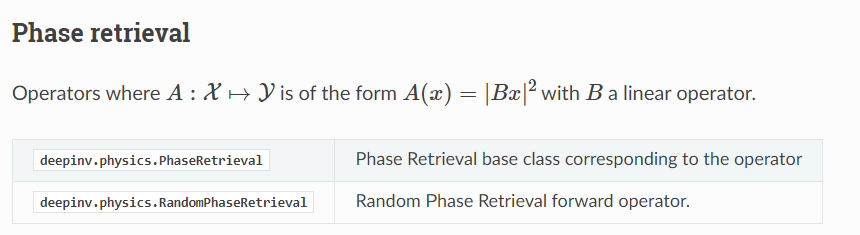 Julián Tachella (@tachellajulian) on Twitter photo Phase retrieval now is available (and will continue expanding soon!) Phase retrieval now is available (and will continue expanding soon!)