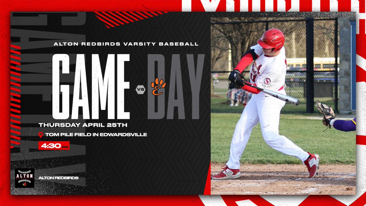 Birds and Tigers back at today with Varsity and JV in Eville and Freshmen at home. All games starting at 4:30pm. @AHS_Redbirds @AltonBaseball @Edwardsville618 @STL_SportsNews