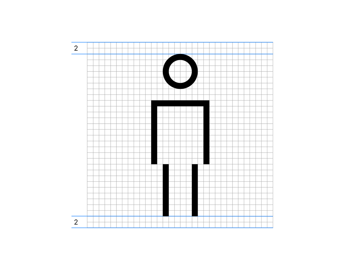 In our #adidas Runtastic icon system, icons are placed at the center of their grid to ensure they stay aligned when placed next to each other in our designs. Whenever feasible, icons are precisely centered within their grid boundaries.

However, sometimes we use optical alignment