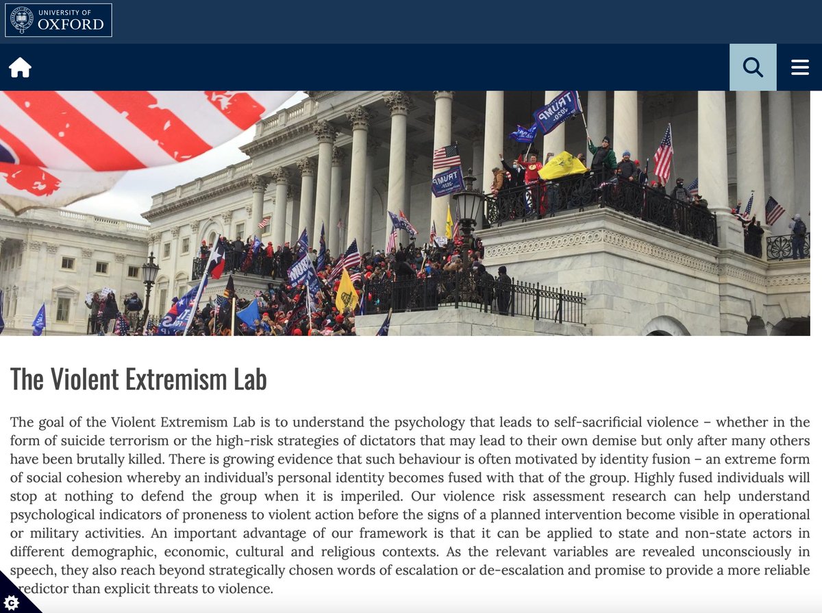 I'm excited to announce the creation of the Violent Extremism Lab, which I'll be leading at University of Oxford's Centre for the Study of Social Cohesion (CSSC). Check out our research, publications and upcoming events here: cssc.web.ox.ac.uk/the-violent-ex…. Founded and directed by…