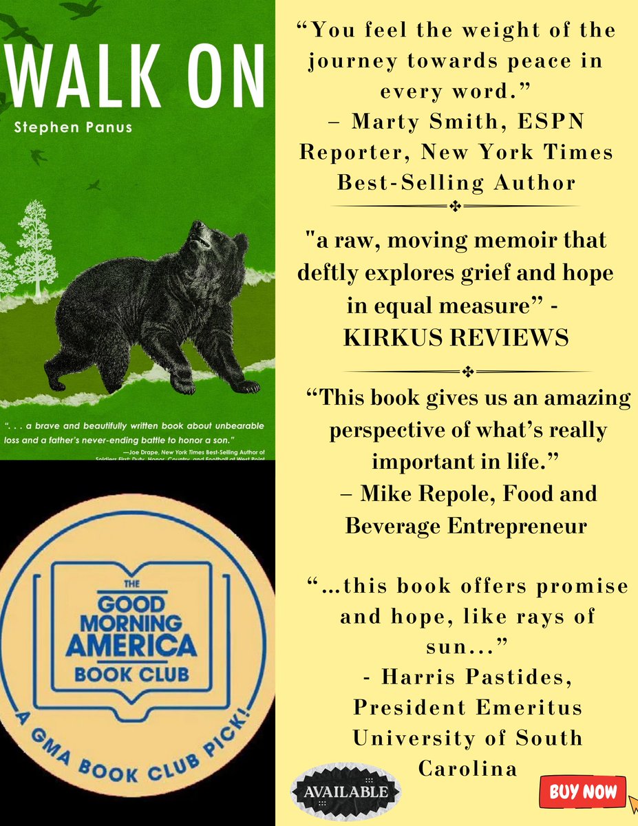 Want to read a book that will compel you to rethink what's most important in your life?

BUY 'Walk On' &  take comfort in knowing that your $$$ is supporting/fueling college dreams of children: amzn.to/3OkToLs

LEARN more: stephenpanus.com
#MakeADifference