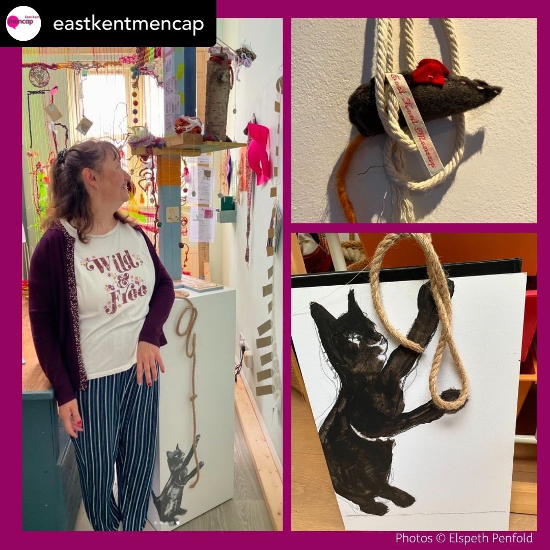 Thrilled to be part of @FestivalofCats  in #margate with @EastKentMencap  exhibiting a sculpture Let’s Get Practical, we listened to poetry by #TSEliot  read by @DanceQueendq & walked @tim_waters  #terminalia festival  in #hernebay , 🙏@MargateBookie for support . Opens today !