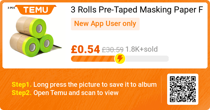 _DJ_Mac_'s tweet photo. 3 Rolls Pre-Taped Masking Paper For Painting, Tape And Drape Painters Paper, Paint Adhesive Protective Paper Roll For Covering Skirting, Frames, Cars And Auto Body
👉 -98% off discount+EXTRA 30% OFF❤️
🎉 Exclusive deal[£0.54] -98%
👉 item link: https://t.co/gYcpnLOM9b
⚠️ Every Ne https://t.co/mEEGT1sT7V