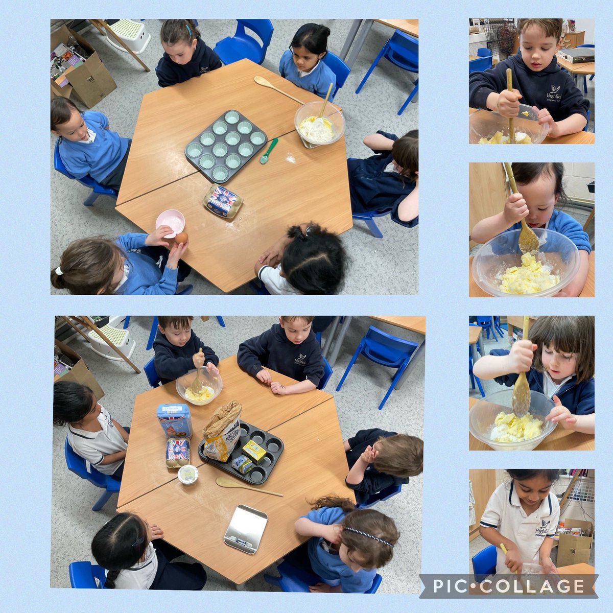 HighfieldPrep's tweet image. &quot;🍰🎉Wrapping up our activity week with a bang! Our EYFS kiddos whipped up some delicious treats today – cakes galore! From measuring ingredients to cracking eggs, we did it all. Talk about a sensory adventure! Here&apos;s to a sweet ending to a wonderful day! #EYFS #BakingFun