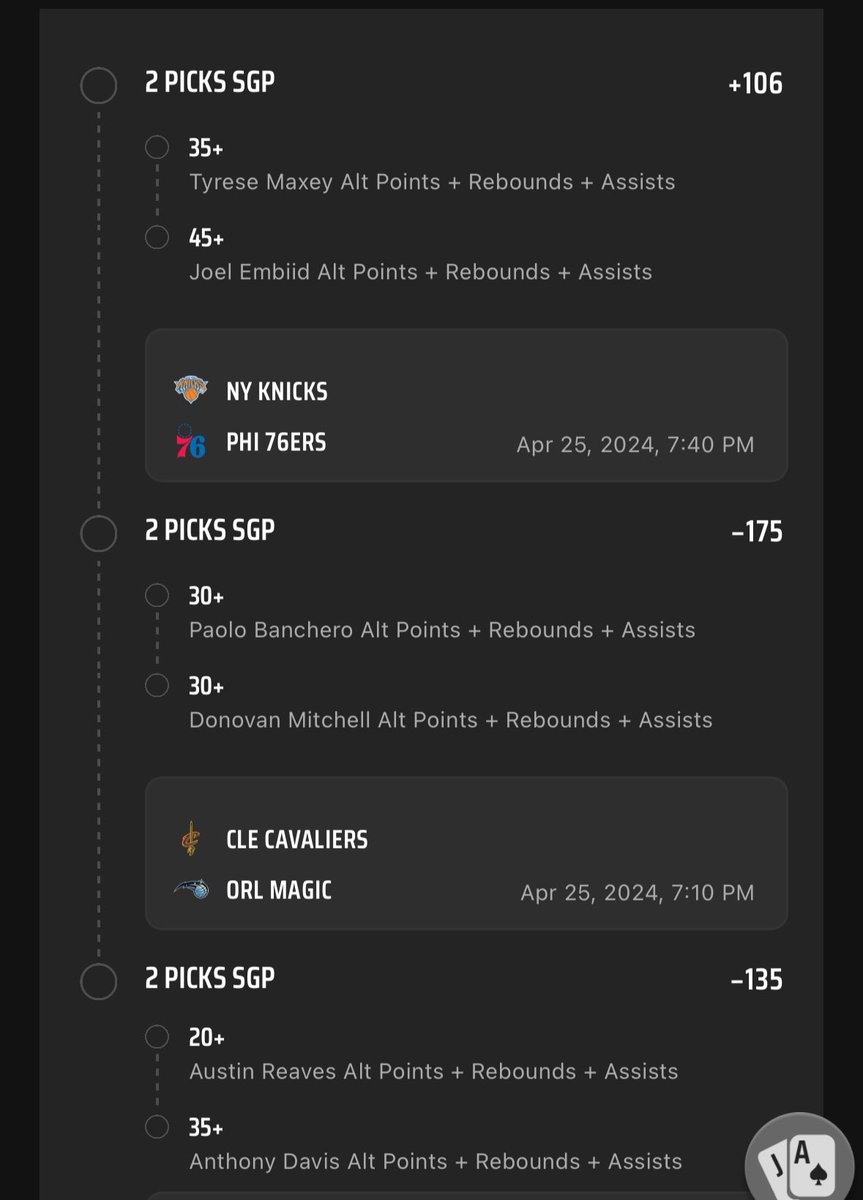 Who gets me @LeTeet85166 ?? #ParlayOfTheDay #NBAplayoffs #DKPartner