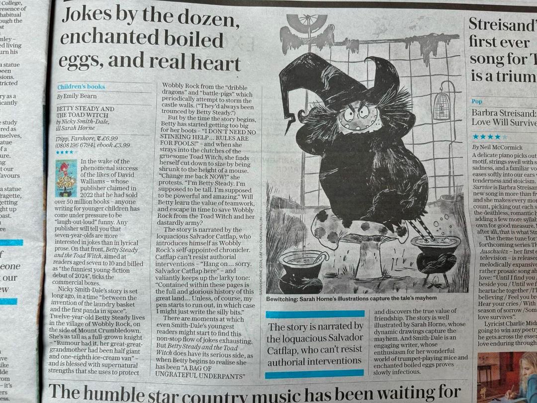 Thank you to Emily Bearn for such a wonderful review in The Telegraph @Telegraph today for Betty Steady. Love it that you’ve mentioned the Enchanted boiled eggs in the title. Thank you. 😂
@nickydale @FarshoreBooks @LucyCourtenay1 @hamdesign