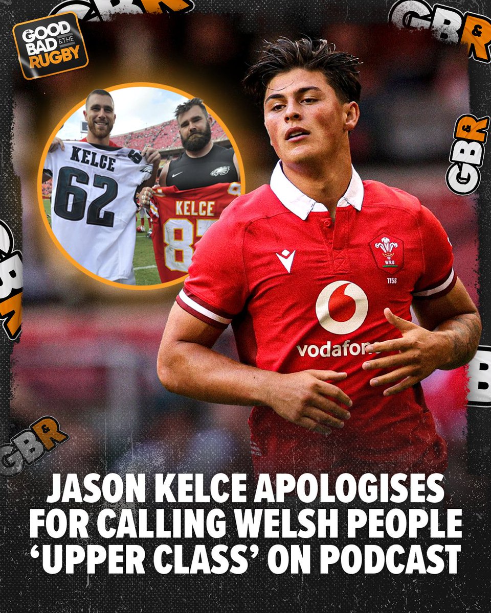 Kelce - whose brother Travis is dating Taylor Swift - described Welsh people as 'posh, rich, upper class, beautiful white people' on a podcast with Travis while discussing NFL-convert Louis Rees Zammit. Jason apologised saying: 'the Welsh seem exactly like my kind of people.'