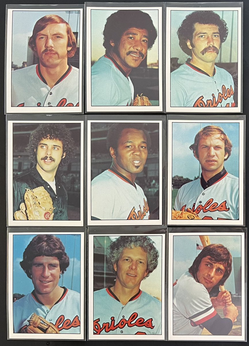 Carpet o’ Cards: @Orioles sported some great post-Watergate hair in the 1976 SSPC set. @Jim22Palmer a perennial tonsorial leader but how about Jim Northrup’s late-career perm?