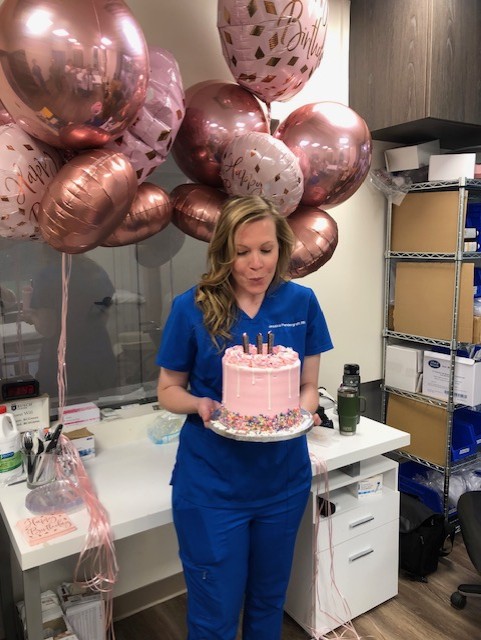 Another wonderful celebration as we enjoyed yummy cake and shared smiles and laughs for Jessica’s birthday last week! Our team is amazing and we’re so blessed. Happy Birthday, Jessica! 

#BuschCenter #HappyBirthday #BestTeam