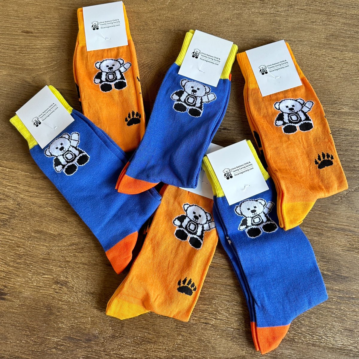 We still have Spirit Bear socks for sale! Head over to our website to check them out! All proceeds go towards child and youth-led reconciliation-based events and initiatives. If you purchased a pair, tag us in posts showing off your Spirit Bear socks 🧦🧸