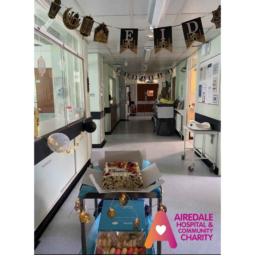 For local people spending Eid on our Neo-natal unit this year, @nafees_bakers very kindly donated these gorgeous looking cakes & sweets so families could join in with the celebrations 🍰 #ShowYourLoveForAiredale #CareForAiredale #TeamAiredale