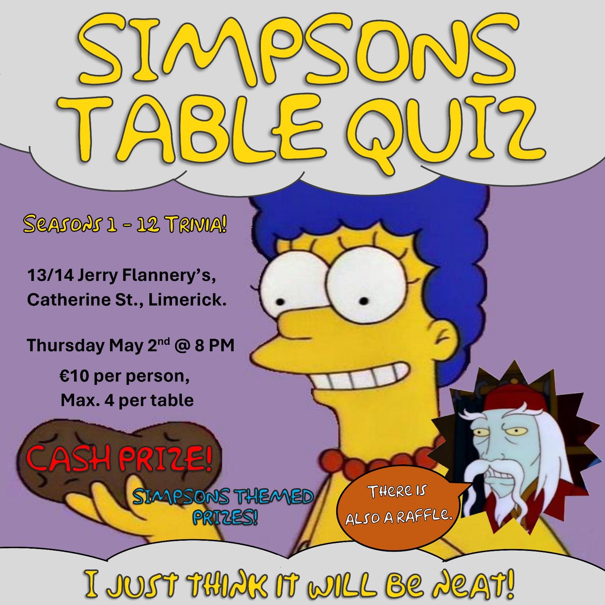 GooseChaseTheatre (@goosechaselk) on Twitter photo Our Simpsons Table Quiz is in aid of <a href="/ELFilmmakers/">EmergingLimerickFilmmakers</a>.
And now, because the film kids are our future, here is a meme entitles, "The Film Kids Are Our Future".
Grab your quiz tickets at the link: eventbrite.ie/e/simpsons-tab… Our Simpsons Table Quiz is in aid of <a href="/ELFilmmakers/">EmergingLimerickFilmmakers</a>.
And now, because the film kids are our future, here is a meme entitles, "The Film Kids Are Our Future".
Grab your quiz tickets at the link: eventbrite.ie/e/simpsons-tab…