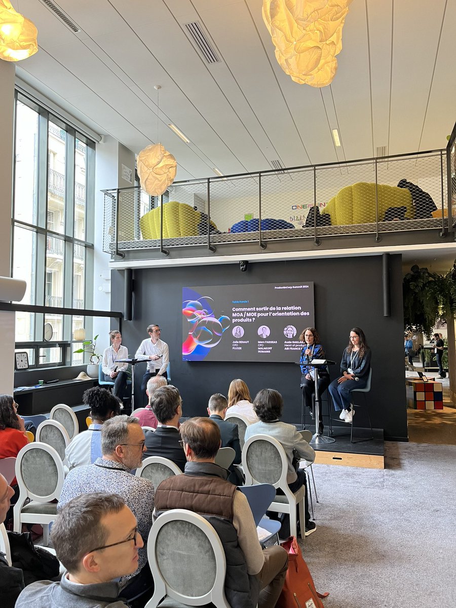 🚀 ProductInCorp Summit 2024 ​
 
Comment sortir de la relation MOA/MOE pour l’orientation des produits ?

Merci à nos intervenants de <a href="/Pluxee_France/">Pluxee France</a> <a href="/AirFranceFR/">Air France FR</a> <a href="/MalakoffHumanis/">Malakoff Humanis</a> 🌐✨​
 
#ProductInCorpSummit2024 #ProductManagement #InnovationLeadership
