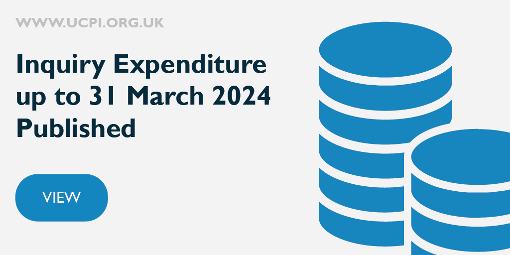 We have published details of the Inquiry’s expenditure and updated key statistics up to 31 March 2024. View: ucpi.org.uk/about-the-inqu…