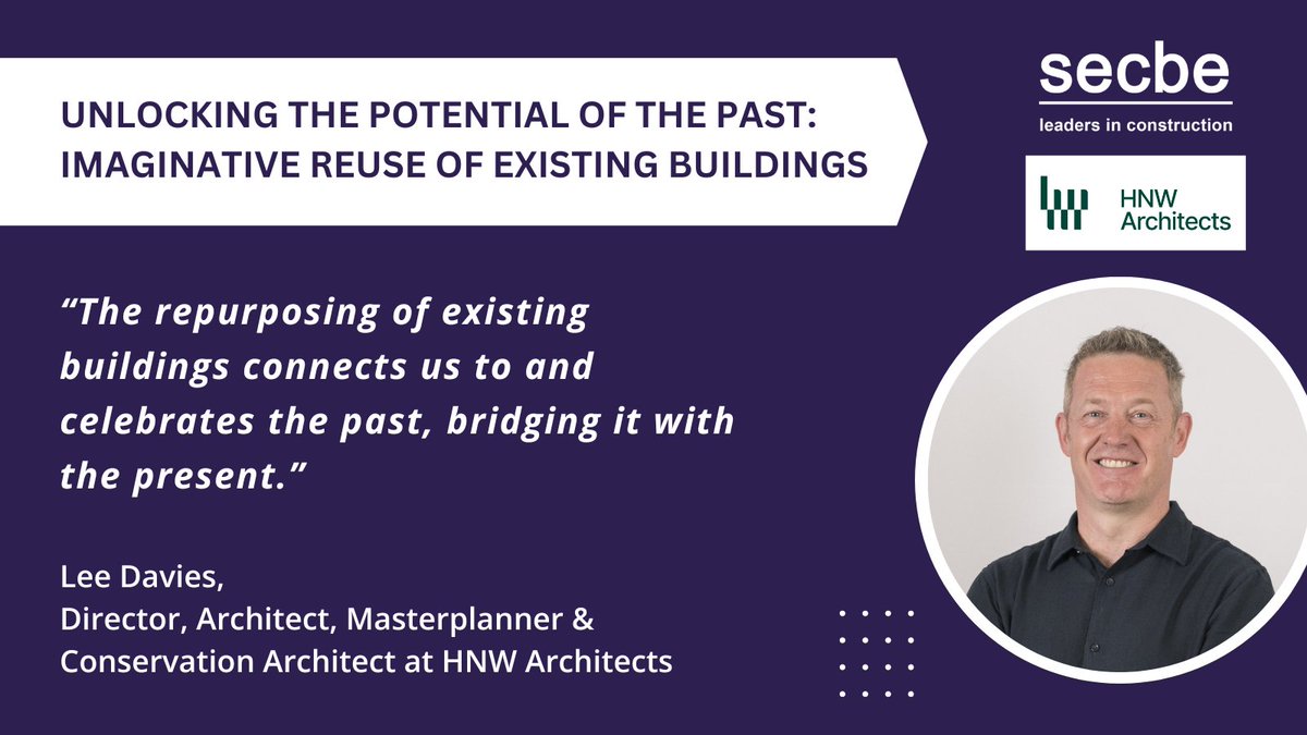 Amidst the global push for climate action and economic resilience, the construction industry faces a critical juncture, as Lee Davies from @HNWArchitects  discusses in his thought piece on creative reuse of existing buildings ➡️secbe.org.uk/blog-post/721/…
