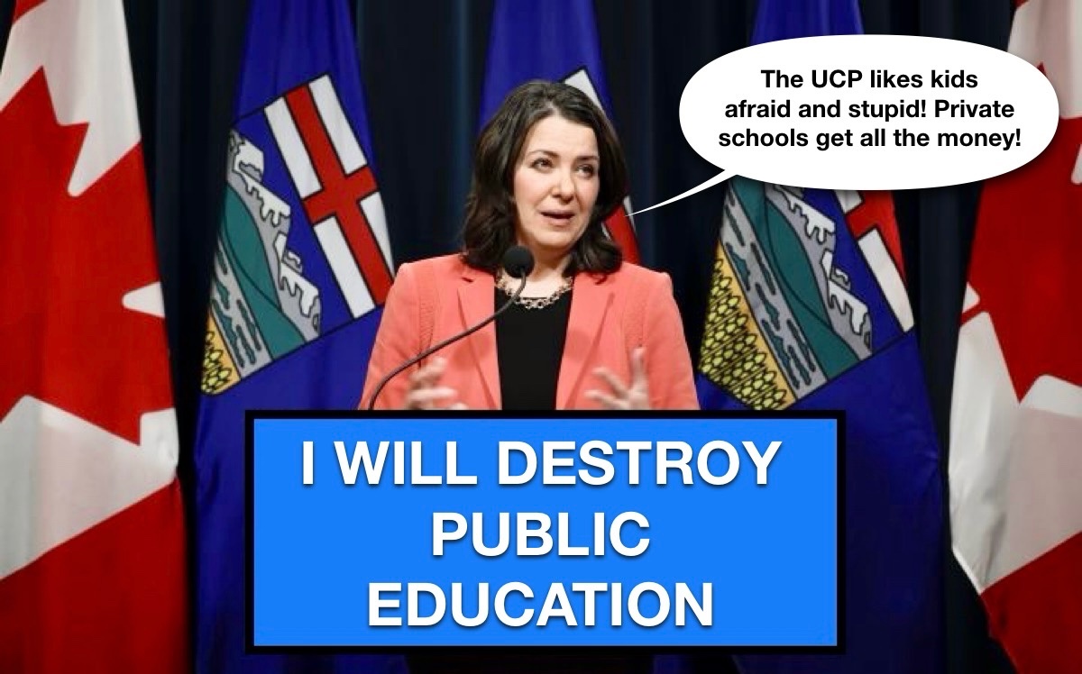 This is what creepy fascists like Danielle Smith want. The UCP wants control over curriculum and university research because they want brainwash a generation of youth.

#UCPcorruption