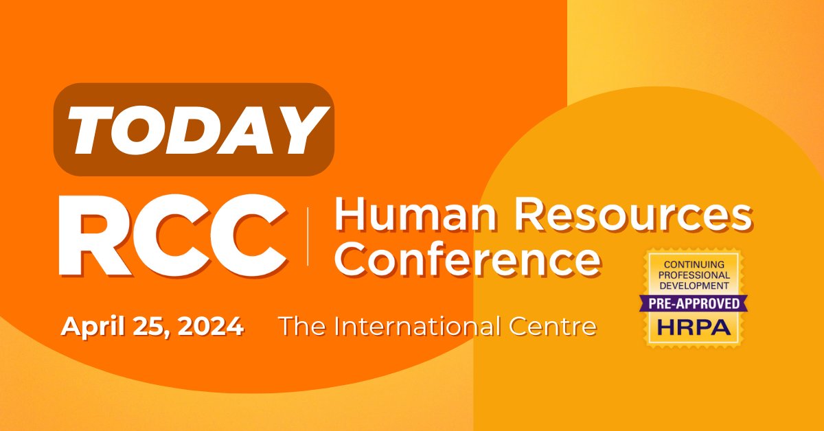 TODAY is the day! Join us at the RCC's Human Resources Conference for a day filled with actionable strategies and invaluable networking opportunities with #HR & #retail experts at #RCCHR24! Secure your tickets at the International Centre and stay tuned for updates!