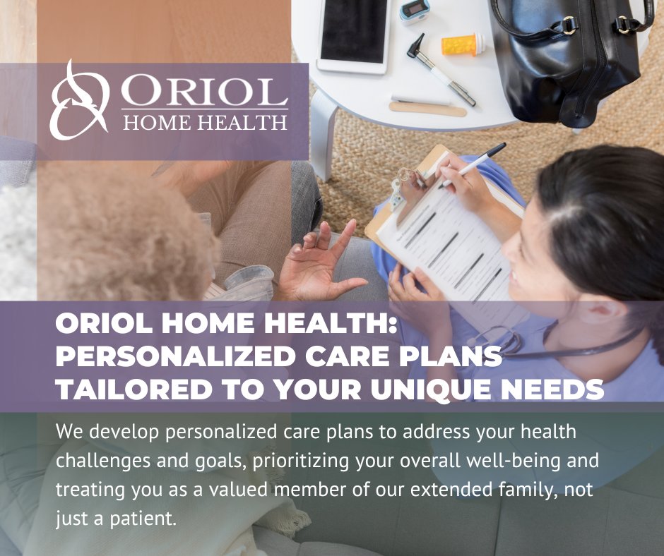 Your comfort and well-being are our top priorities.  That's why we offer personalized home health services to cater to your unique needs. Let us help you feel your best in the comfort of your own home. #OriolHomeHealth #HomeHealth