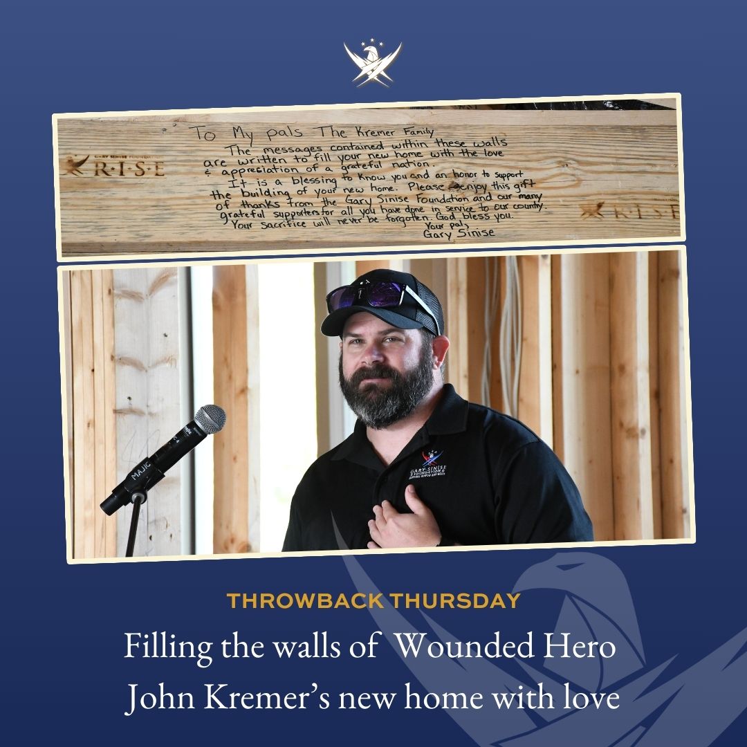 This #ThrowbackThursday we look back to when we filled the walls of Wounded Hero U.S. Navy PO1 (Ret.) John Kremer's new home with love and support. We can't wait until tomorrow when we welcome John and the Kremer family home! Keep an eye out for a first look at their new home.