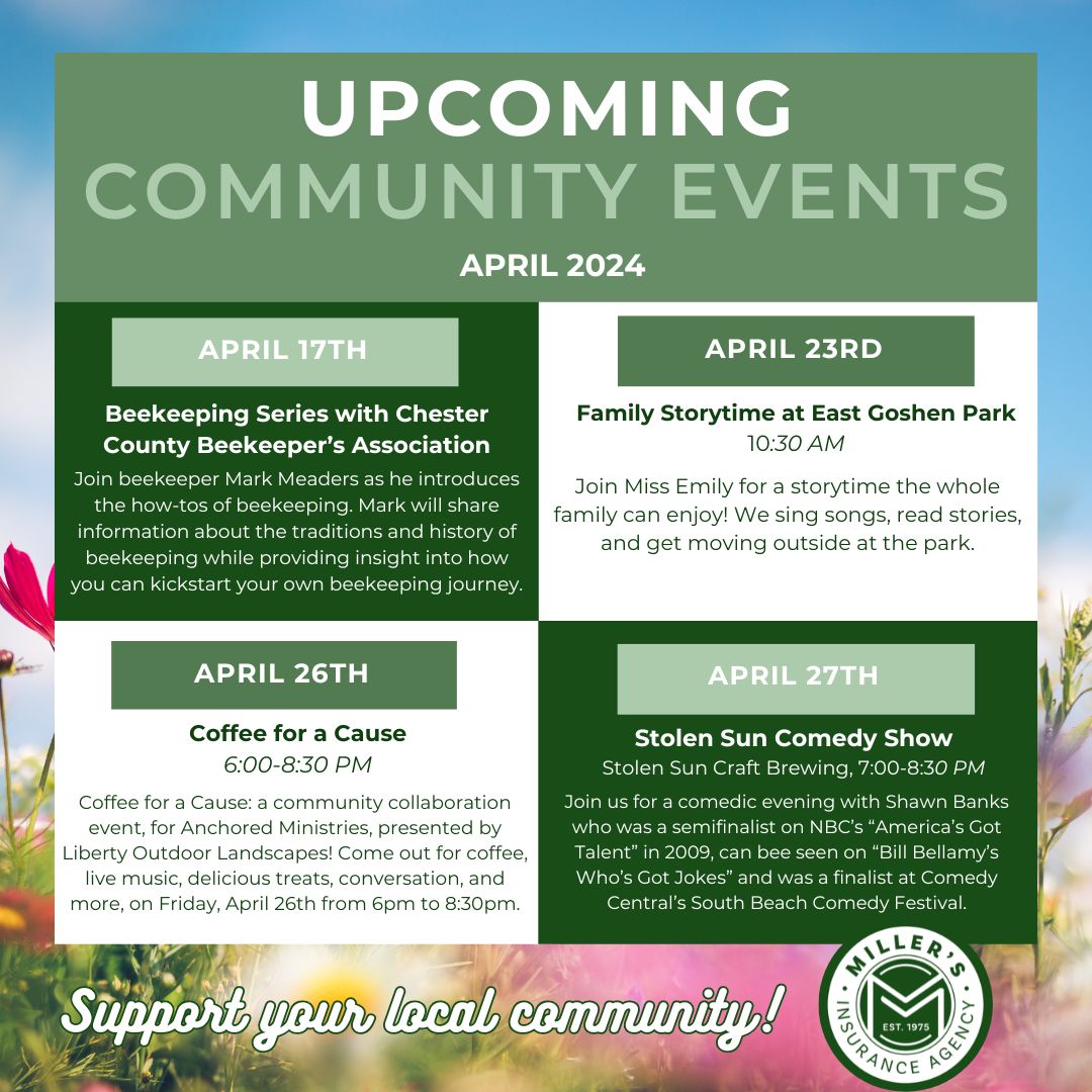 Continuing our April events with something for everyone! Explore more of Chester County through these fun and unique experiences.
#localevents #westchester #thingstodopa