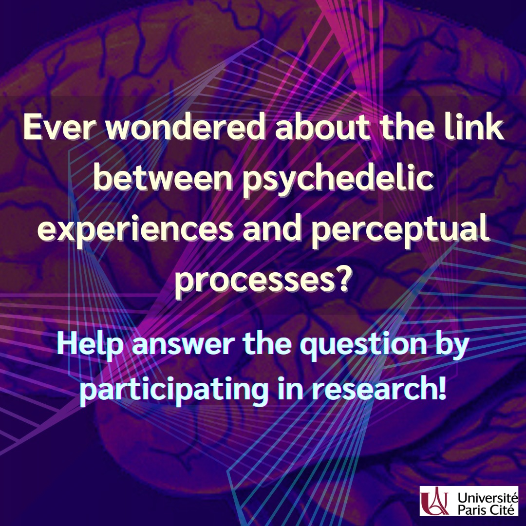 Baptiste Fauvel, a lecturer in psychology at the Université Paris Cité, is conducting a study to investigate psychedelic experiences and perceptual processes. Participate in this research by taking the 40 minute online quiz ⬇ realitybending.github.io/IllusionGameSe…