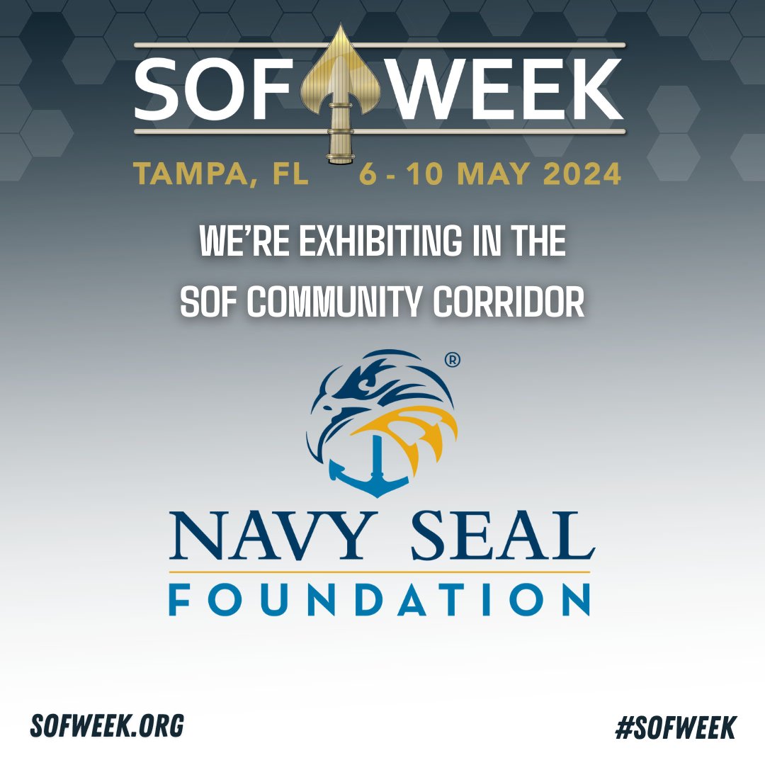 Gear up for an exciting week of connection and innovation! Be a part of the 10th anniversary #SOFWeek2024 in Tampa from May 6-10. Get involved: sofweek.org/sof-week-2024-… Get involved: sofweek.org/sof-week-2024-… @globalsof #G10BALSOF #NavySEALFoundation #SOFWeek2024 #SOFWeek