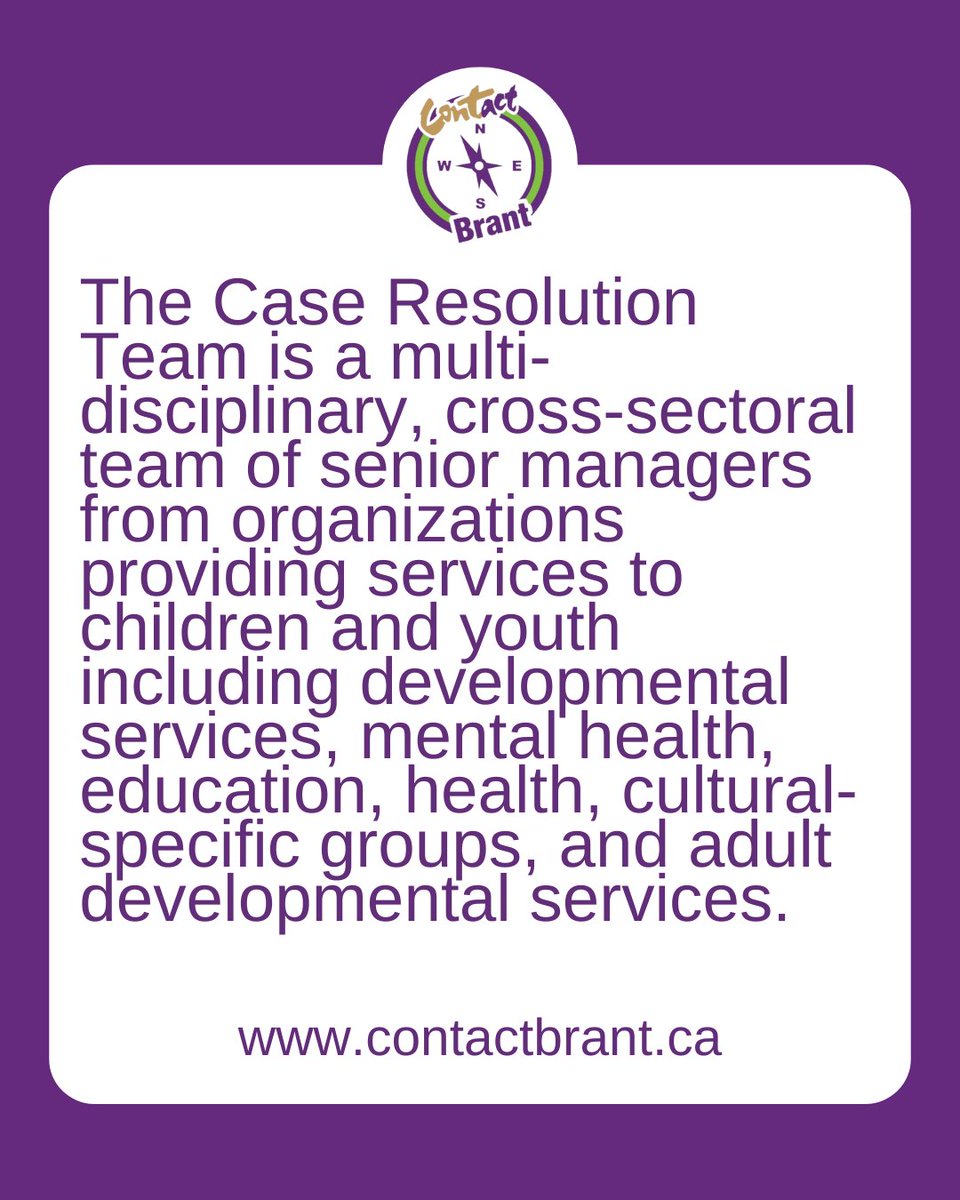Did you know that Contact Brant offers Case resolution for children and youth with complex special needs?

To learn more about Case Resolution services, visit bit.ly/4d077SR

#ContactBrant #brant #brantford #communityservices