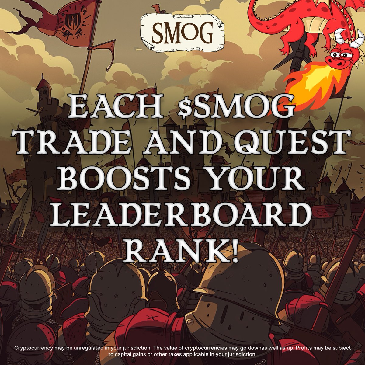 🔥 #Dragons, prepare to dominate your daily #Airdrop challenges on #Zealy! 🎮

🐉 Every trade and quest you conquer propels you up the leaderboard! 📈

Don't wait, join the greatest #Sol airdrop now! 🚀

bit.ly/SmogAirdrop