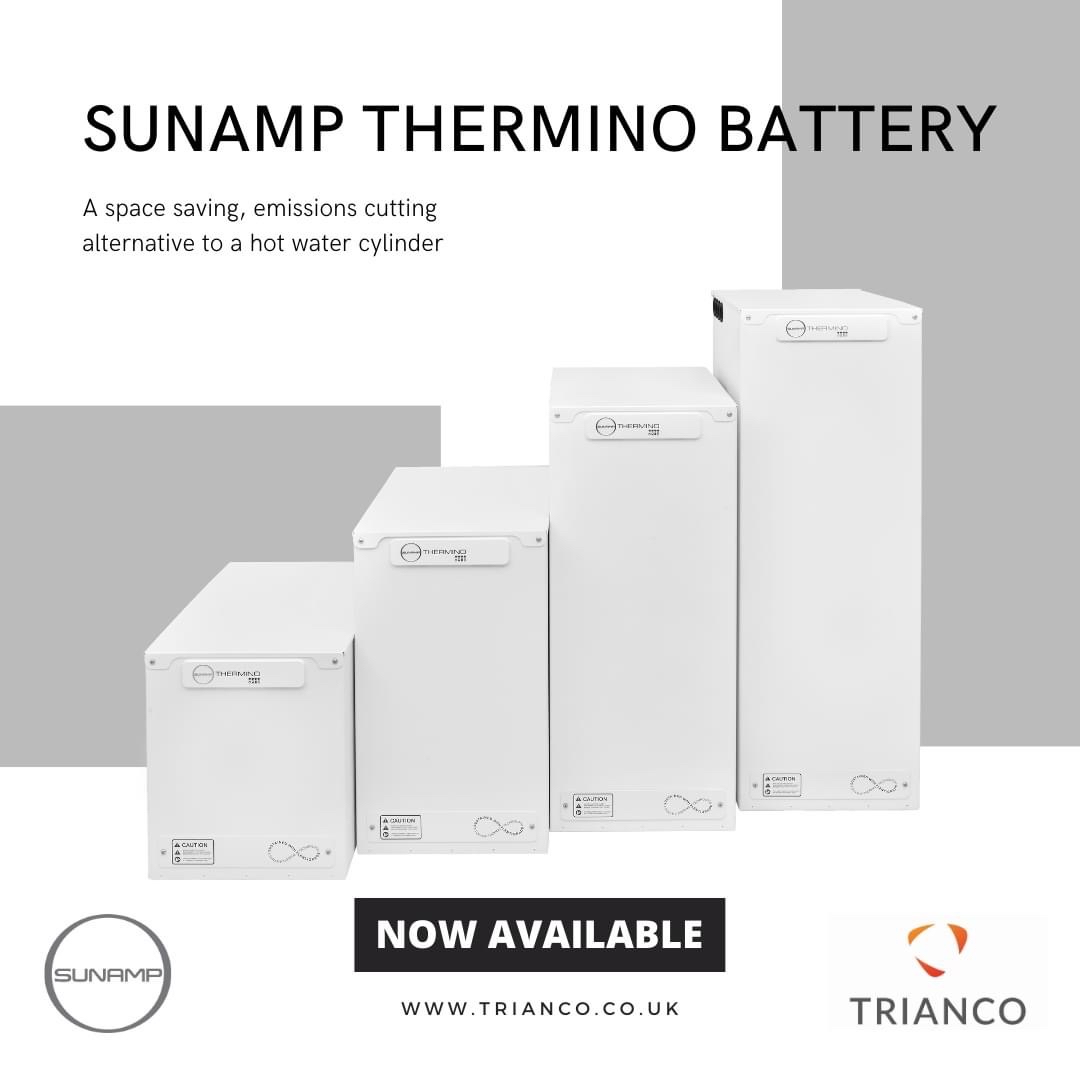 Sunamp's super compact heat pump cylinder alternative now available from Trianco 🤩

4 x smaller than an equivalent cylinder! 

#thermalbattery #renewable #renewableenergy #greenenergy #lowcarbon