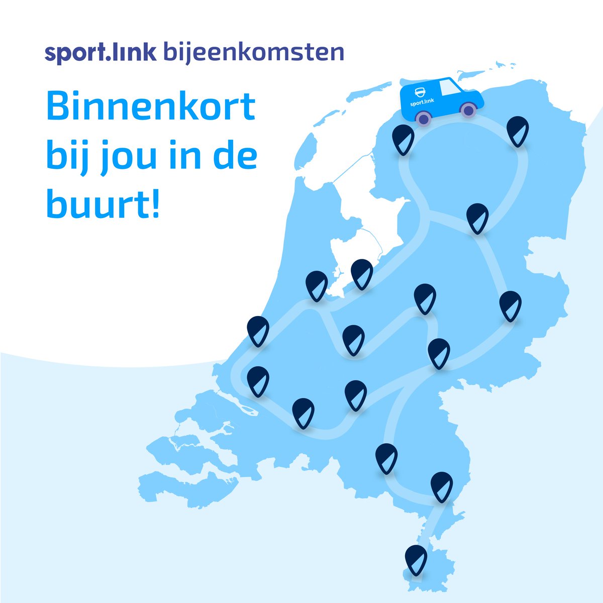 Sportlink gaat het land in. We willen dat de clubs die met Sportlink werken, goed op de hoogte zijn van alle mogelijkheden. Kijk wanneer we bij jou in de buurt zijn en sluit aan. sportlink.nl/sportlinkbijee… <a href="/KNVB/">KNVB</a> <a href="/Handbal_NL/">Handbal Nederland</a> <a href="/Korfbalverbond/">KNKV</a> <a href="/KNZBned/">KNZB</a> <a href="/Basketball_NED/">Basketball Nederland</a> <a href="/HonkbalSoftbal/">HonkbalSoftbalNL</a>