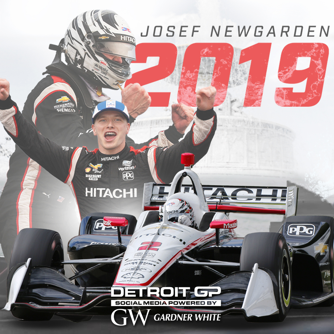 Flashback to 2019: Josef Newgarden secured his first #INDYCAR win in #Detroit. A pit stop allowed him to switch to dry slick tires, propelling him to the lead.

@josefnewgarden @team_penske @teamchevy @indycar @gardnerwhite 
#DetroitGP // #MotorCityMemories // #GardnerWhite