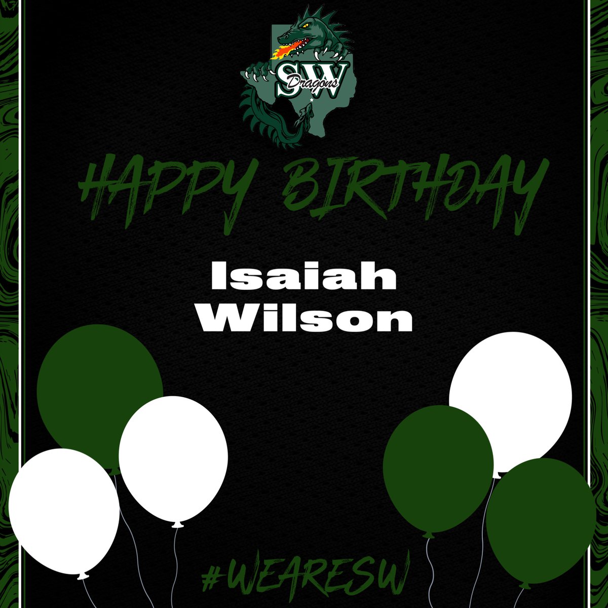 Happy Birthday Isaiah Wilson!!
#WeAreSW #DragonPride #OWOH #AAAO