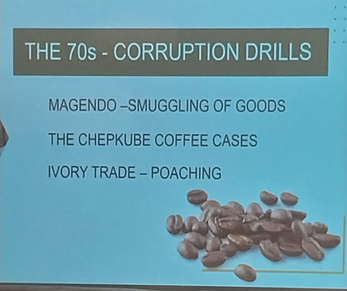#AmKenyan @LinusKaikai reminds us that the corruption monster is as old as our 'republic'. The 1st maize scandal was done by Ngei who single sourced his wife's business to import maize. Kenyatta 'pardoned' him. The 70's had Mama Ngina killing our elephants. #STOPTheseTHIEVES