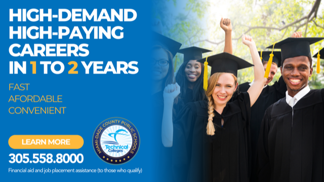 Unlock your potential at Miami-Dade County Public Schools Technical Colleges! Gain valuable certifications, access financial aid and Veterans' benefits, and step into the workforce debt-free. Your future starts here!🎓 #YourBestChoiceMDCPS 🌟