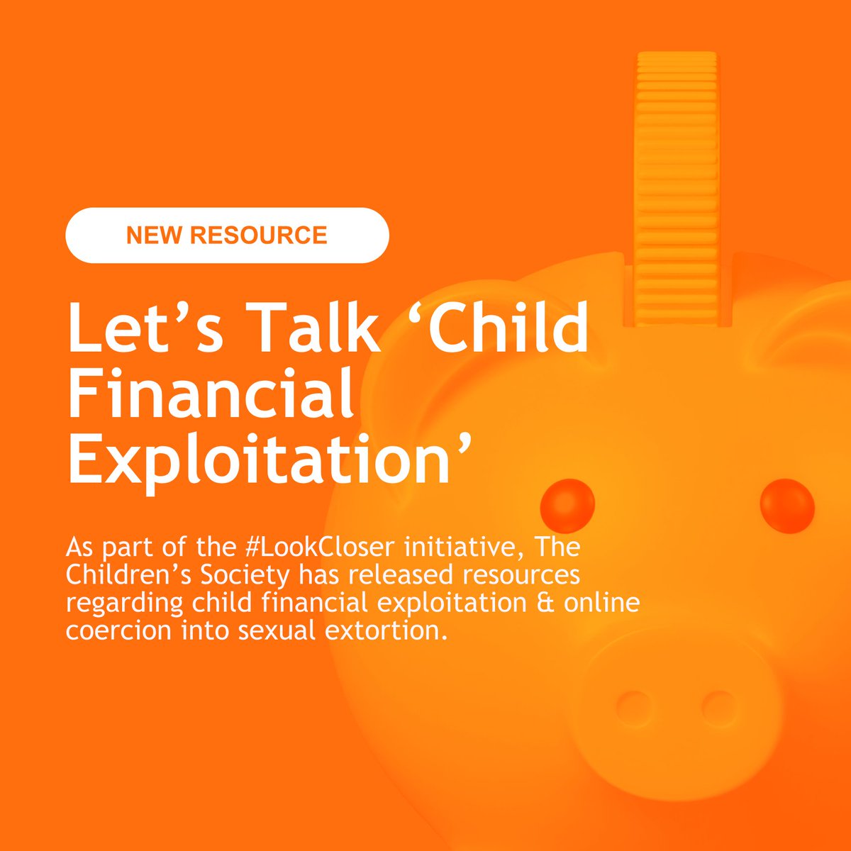 As part of the #LookCloser initiative, The Children's Society unveiled new resources on child financial exploitation and online sexual extortion. Including a fact sheet for professionals working with children.

childrenssociety.notion.site/LookCloser-res…

notion.so/LookCloser-res…
 #ChildProtection