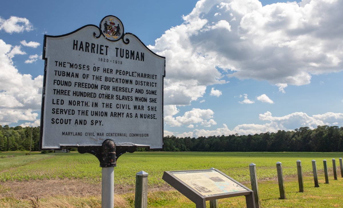 If you’ve explored the #HarrietTubman Byway, you may have noticed a historic marker at Brodess Farm (Stop #17 on the byway) with info that doesn’t match info elsewhere. Here’s the back story from National Public Radio. bit.ly/3UzlOF2
#tubmanbyway