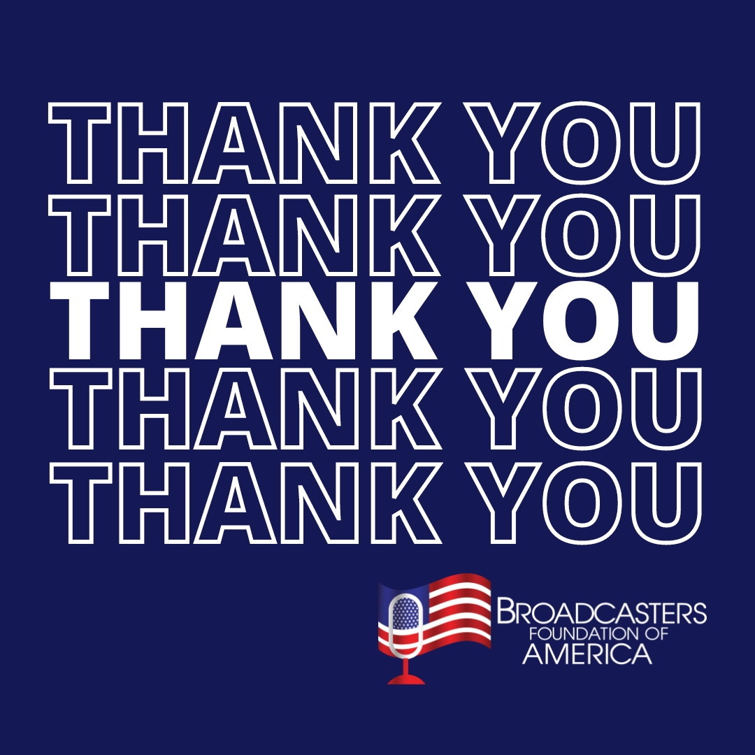 It's #ThankYouThursday and we want shout out to everyone involved with @BroadcastersFDN - our staff, board of directors, contributors, volunteers, & grantees. The broadcasting industry is a community and the BFOA is here to give a hand-up to all our colleagues. #BroadcastingHope