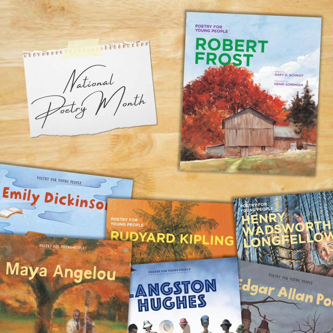 April is National Poetry Month! Sixteen years ago, we published our first installment of the Poetry for Young People series — a collection by Robert Frost — and the series has only grown. Who is your favorite poet? ow.ly/a7mY50Rmy2j