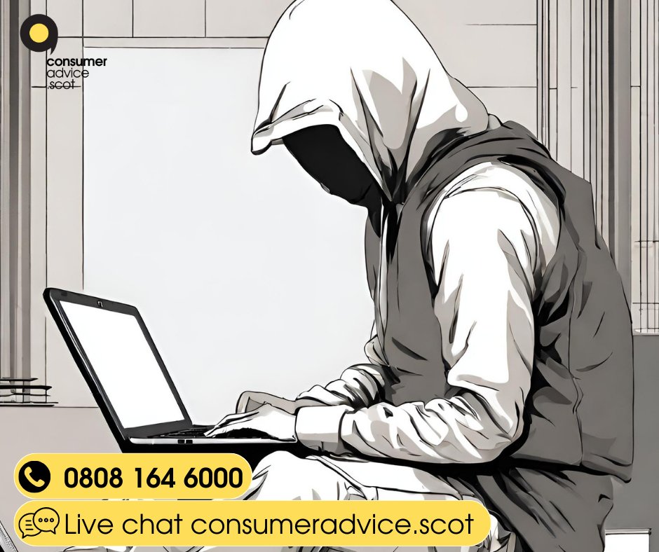 🛑 Beware of cyber scammers! 🛑 They tempt you with irresistible offers, but it's a trap! Never give out your personal info online. For help or to report scams, contact consumeradvice.scot at 0808 164 6000 or visit scamwatch.scot

#ScamPrevention #OnlineSafety