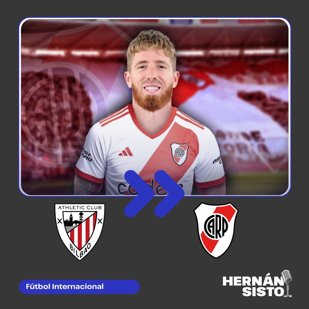 🚨¿IKER MUNIAIN PUEDE LLEGAR A RIVER? 📌El jugador español no renovará su contrato con el Atlhetic de Bilbao y está dispuesto a escuchar ofertas 📌 cuenta @GerGarciaGrova que desde su entorno estarían dispuestos a sentarse a negociar con el millonario.