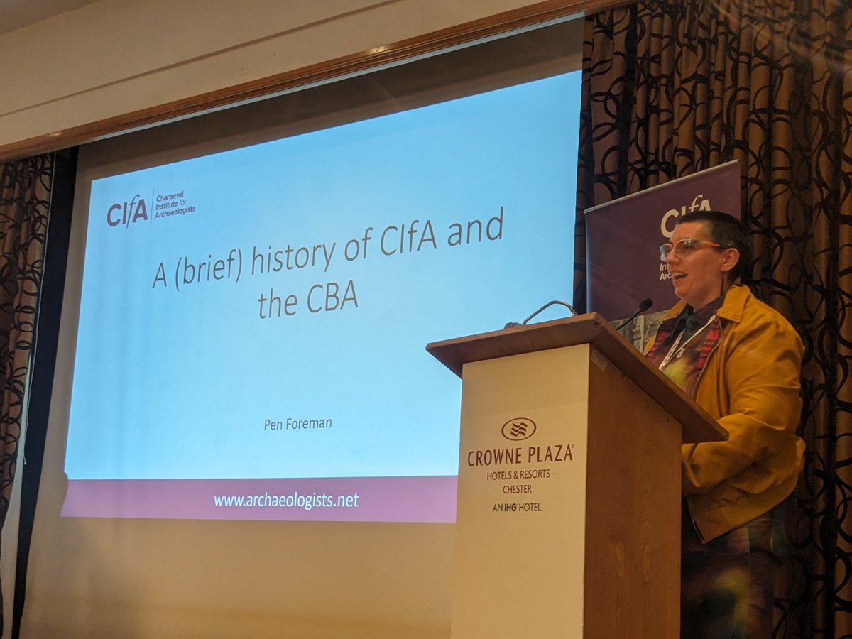 We're welcoming @penforeman, Honorary Chair of @InstituteArch, to the stage of our #CIfA2024 session to talk about the history of CIfA and the CBA.