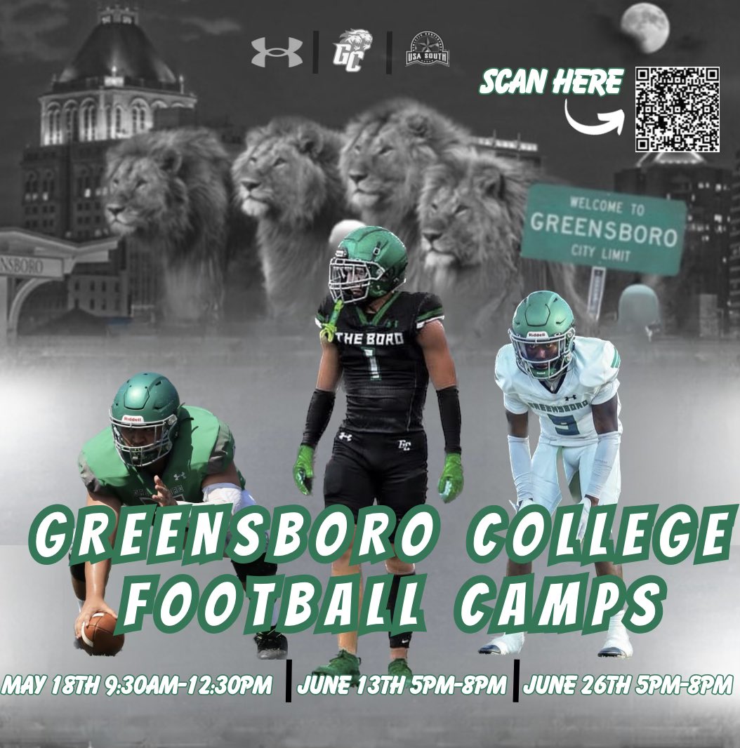 23 DAYS‼️

MAKE SURE TO GET SIGNED UP‼️

…rocollegefootballcamps.totalcamps.com/shop/EVENT

#BringTheJuice x #BuildTheBoro 🦁