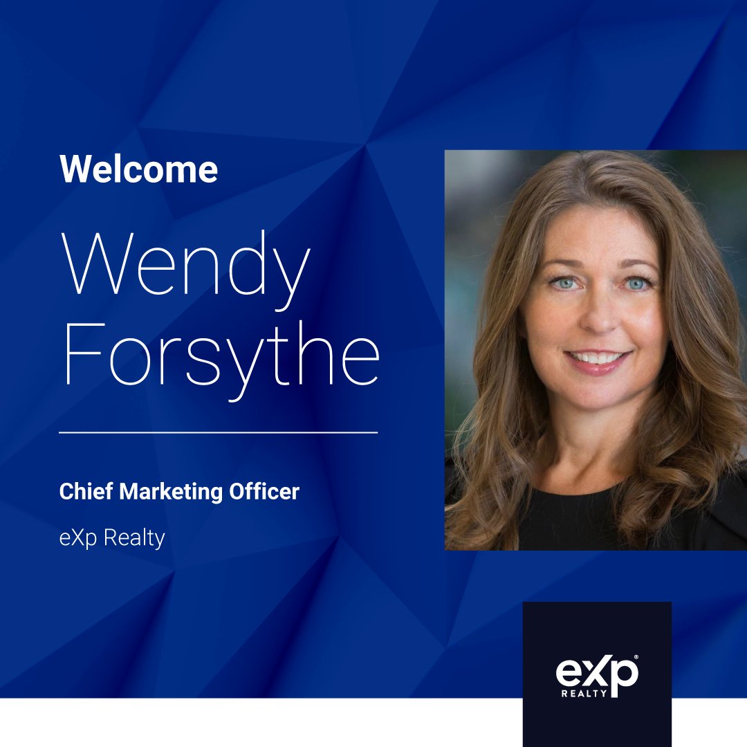 We’re excited to welcome Wendy Forsythe as eXp Realty's new Chief Marketing Officer! With her deep industry experience and fresh ideas, Wendy is all set to propel our global brand to new heights. Join us in giving her a warm welcome!