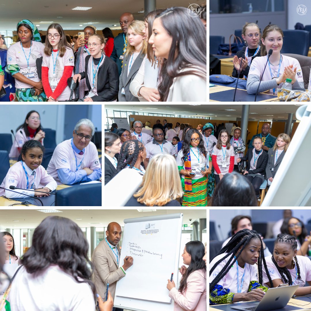 Happy to see active participation in the interactive mentoring session at the #GirlsinICT Day Workshop at ITU HQ, addressing key subjects related to opportunities and challenges faced by women to get into leadership in tech!