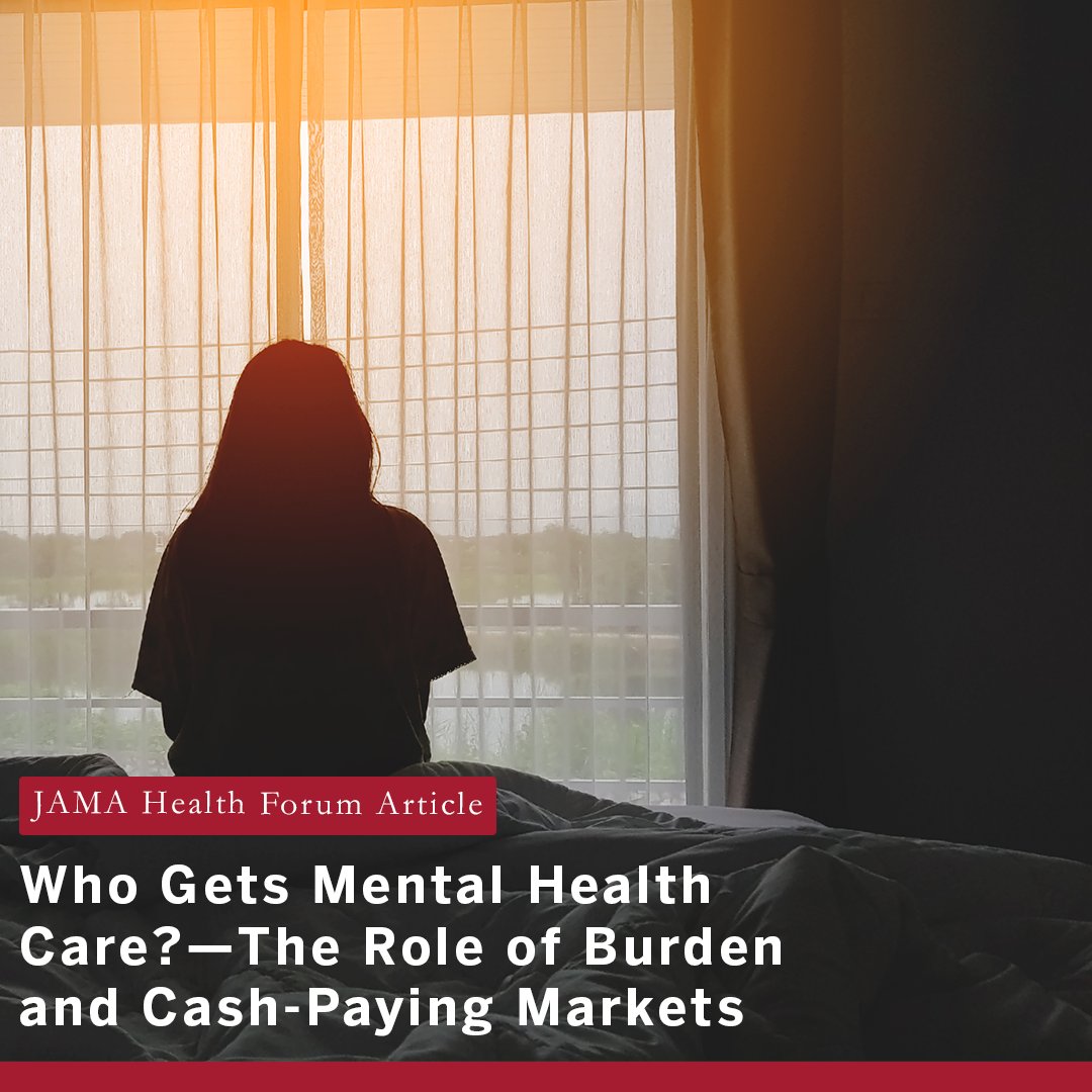 Only 47% of adults with mental illness received any mental health services in 2021. What role does administrative burden and cash-paying markets play in access to care? Read this recent @JAMAHealthForum article hubs.li/Q02tZZz30