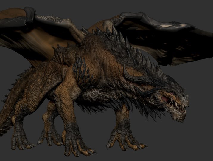 dragon I've been working on recently

#dragon #sculpture #zbrush