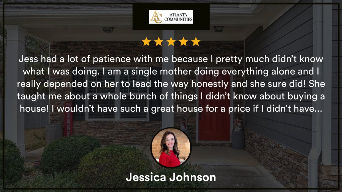 My latest RateMyAgent review in Cartersville.

rma.reviews/2aPoqS3eht6J

...
#ratemyagent #realestate #Atlanta_Communities__Brookhaven