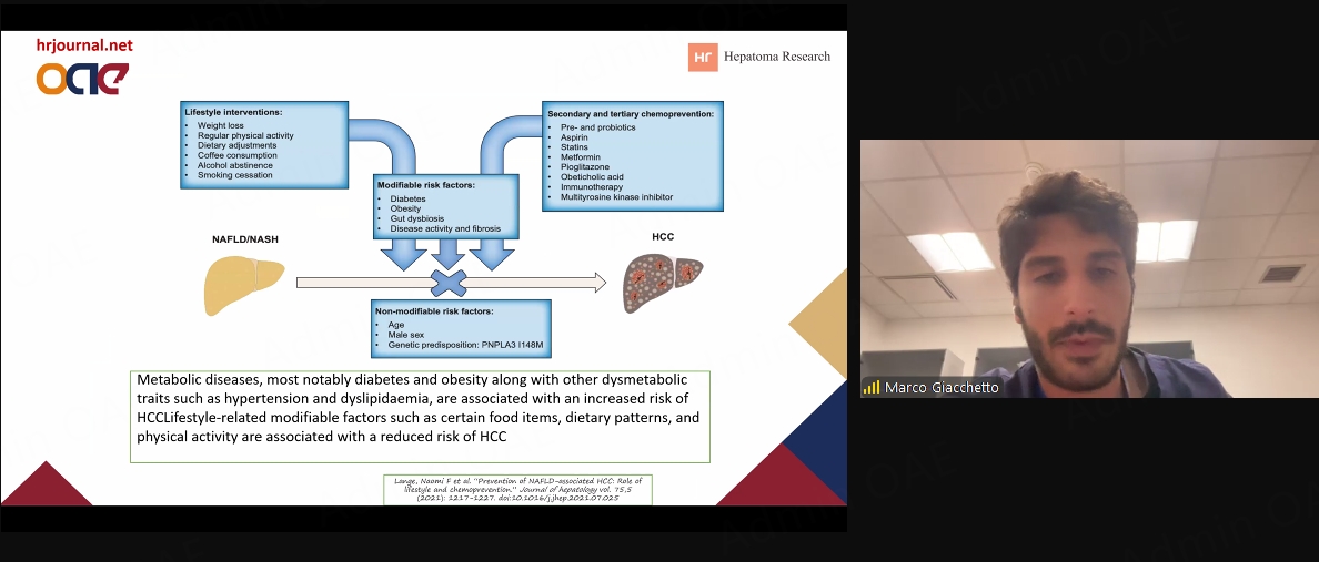 #Webinar #Lifestyle #RiskFactors #HCC 

Dr. Marco Giacchetto is introducing his novel insights on 'Nutritional Status and Lifestyle Factors as Risk Factors for HCC in the Transplant Setting'! A good chance to learn!

Thanks to Dr. Marco Giacchetto's great sharing!🙌