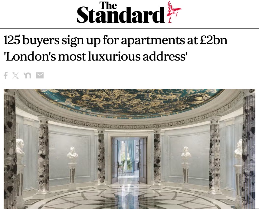 .@EveningStandard reports on the intense interest in #Caudwell's super-prime luxury development <a href="/1mayfair/">1Mayfair</a> as we pass our 65% build completion milestone. 

London hasn't seen anything like what we have in store! #property #luxury 1/

standard.co.uk/business/buyer…